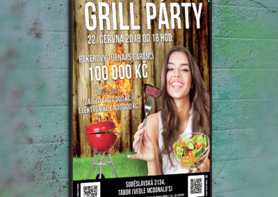 Pozvánka na grilovací párty pro restauraci CARBON