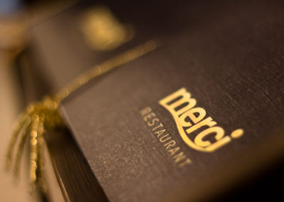 Jídelní lístek pro MERCI restaurant